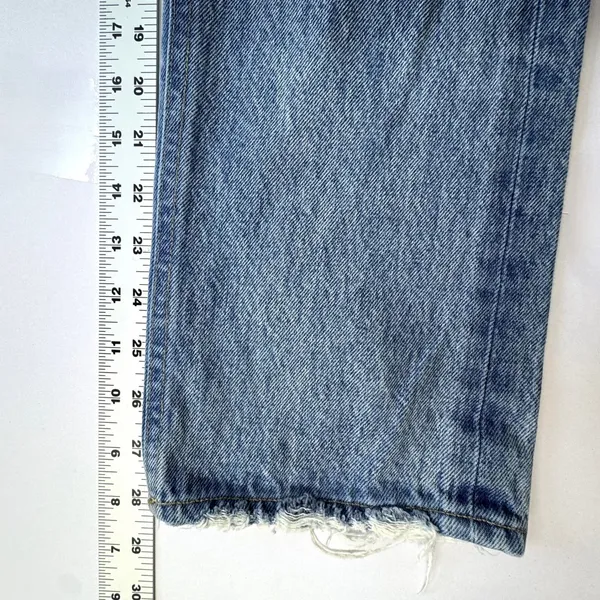 AGOLDE‎ 90s Jean Womens 23 High Rise Straight Leg Distressed Blue Denim Grunge - Image 12