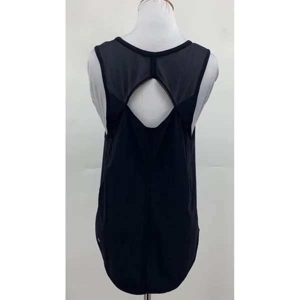 Lululemon Sculpt Tank Top Womens 6 8 Medium Black Mesh Back Cutout Run Training - Image 2