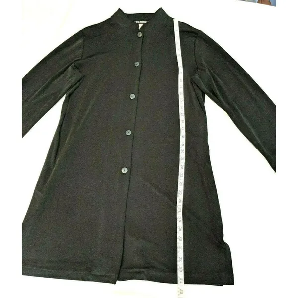 Paragon Large Black  Polyester Blend  Button Down Jacket Dress 22h - Image 9