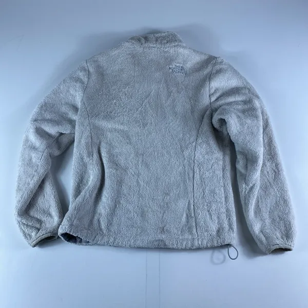 The North Face Jacket Womens Small White Full Zip Fuzzy Osito‎ Sweater Ladies - Image 4