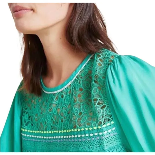 Anthropologie Blink London Sunshine Peasant Top Blouse Size Medium - Image 5
