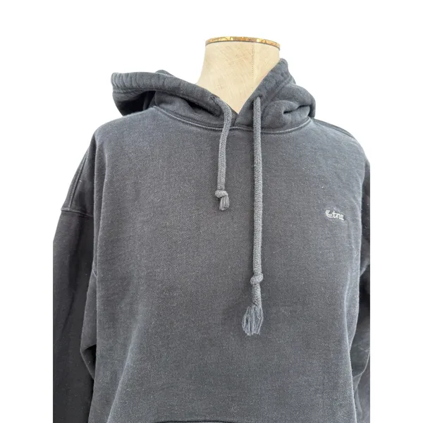 Aritzia TNA Cozy Fleece Hoodie Black Pullover Kangaroo Pocket Oversized Large‎ - Image 2