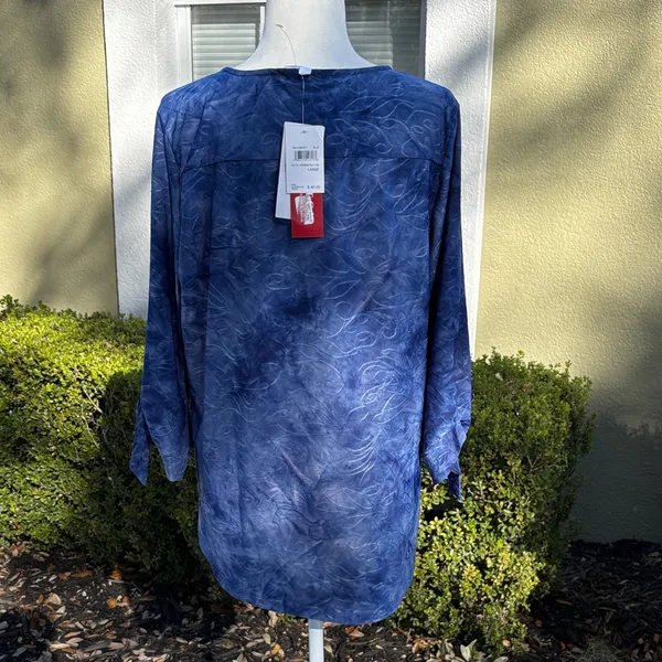 Hudson Harper 3/4 Tie Grommet Sleeve Blue Women's Top NWT - Image 2