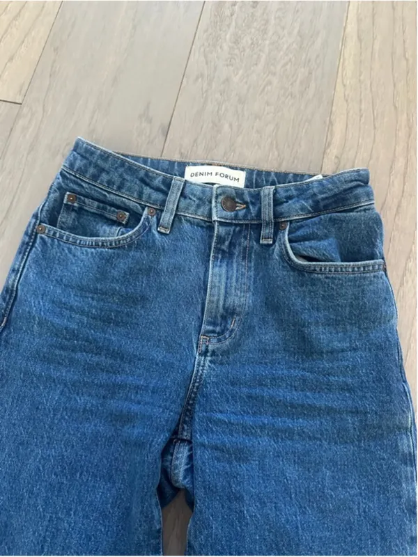 Aritzia Denim Forum Remy Wide Leg Jeans Blue Size 24 - Image 5