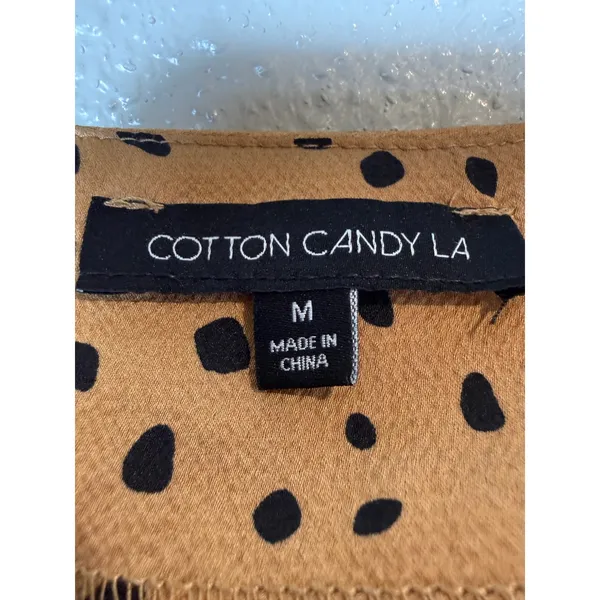 Cotton Candy LA Leopard Print Satin Midi Skirt Size M - Image 6