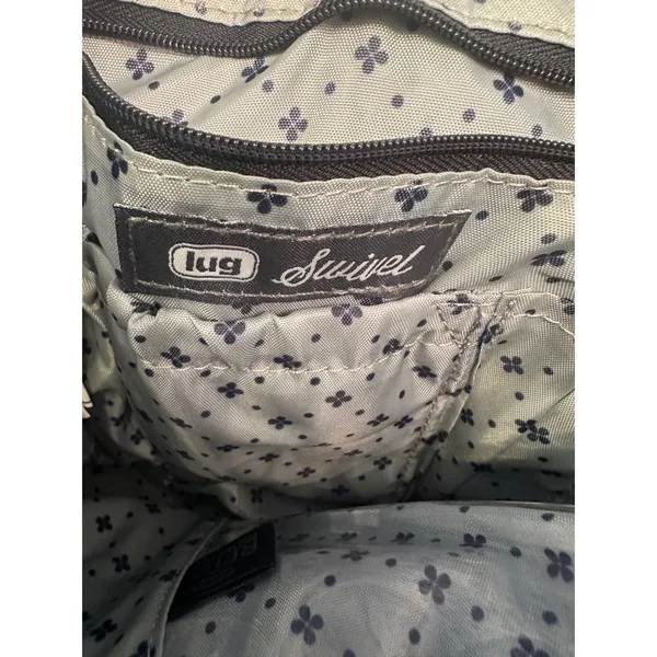 Lug Lily Grey‎ Clover Navy Floral Crossbody Bag RFID Travel Convertible NWOT - Image 8