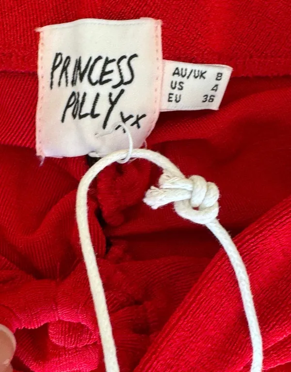 NWT Princess Polly Red Flare Pants High Rise Cut Out S 4 - Image 8