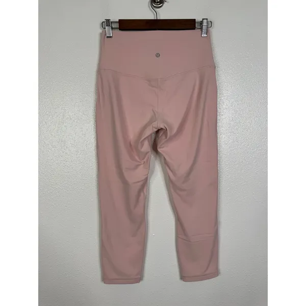 Lululemon Align High-Rise Crop 23 Pink Mist Nulu Yoga Leggings Size 8 - Image 5
