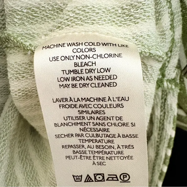 Anthropologie Pilcro Green Wharfside Striped Hoodie‎ 100% Cotton Size M - Image 11