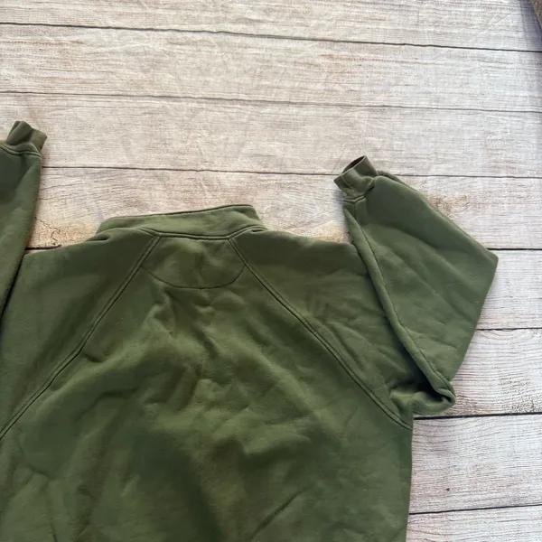 Harry Rosen olive green elephant safari quarter zip sweatshirt size large - Image 14