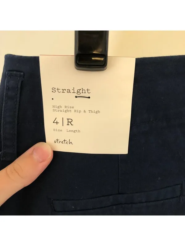 A New Day NWT Navy Women's High Rise Chino Pants Size 4R - Image 8