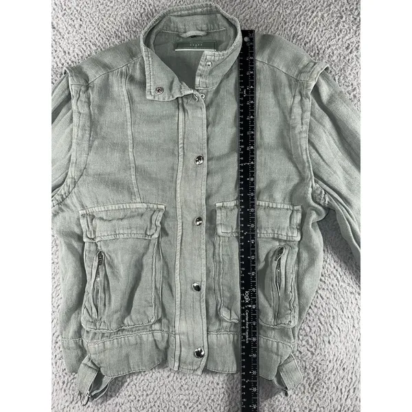 Blanknyc Jacket Women XS Full Zip Linen Utility Steampunk‎ Boho - Image 6