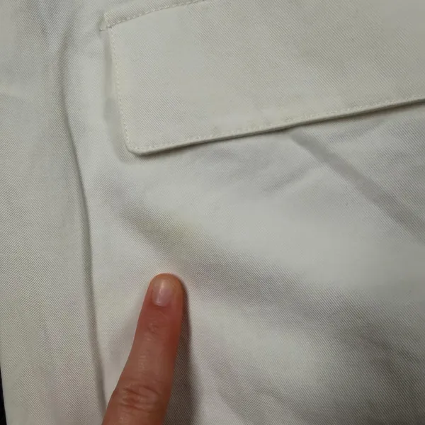 Grey Lab Cargo Pants Womens L White Wide Leg Cotton Twill Utility Pockets Casual - Image 12