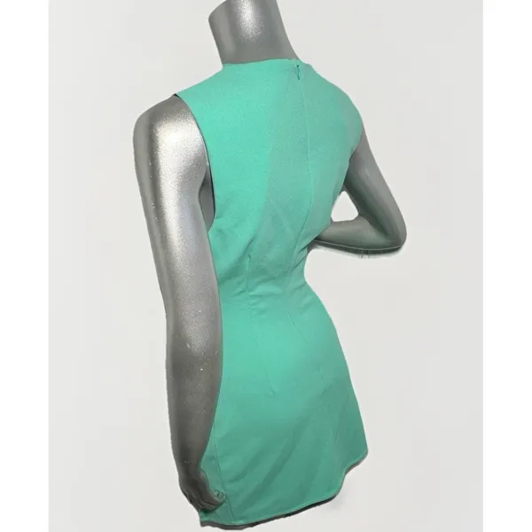 ELLIATT Small Mint Green Ruched Sleeveless Sheath Dress - Image 8