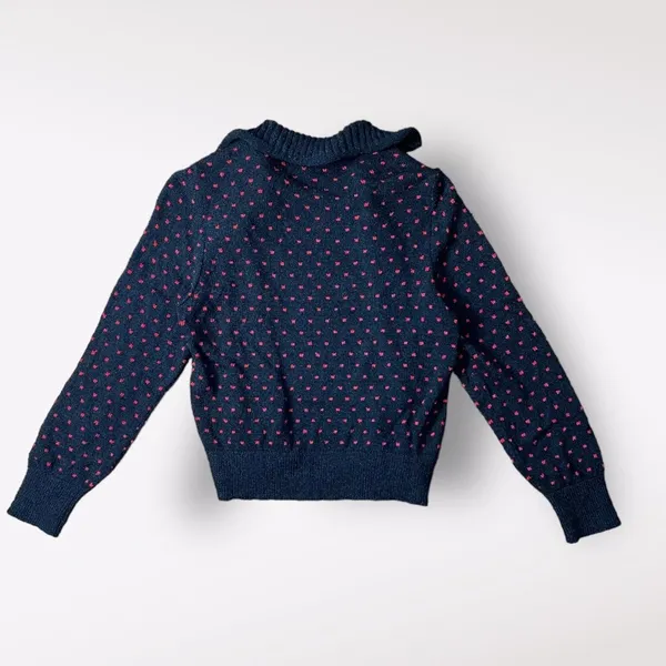Brenda French For‎ French Rags Vintage Patterned Collared Sweater Size S - Image 5