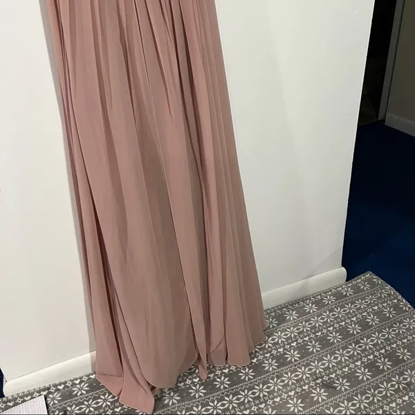 Jenny Yoo Convertible Bridesmaid Dress Mira Whipped Apricot Luxe‎ Chiffon Size 8 - Image 6