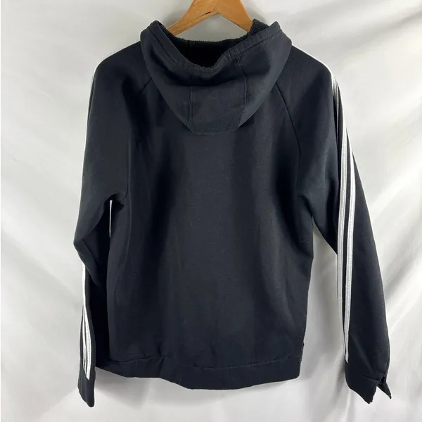 Adidas Black Hoodie Sweatshirt Size Large - Image 6