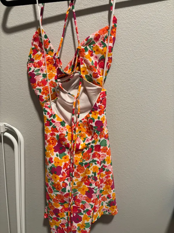 Princess Polly Celena Mini Dress Rainbow Floral - Image 4