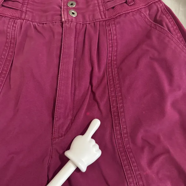 VTG‎ Esprit Sport Pink High Rise Shorts Women's 26 Paperbag Cotton 90s Y2K - Image 9