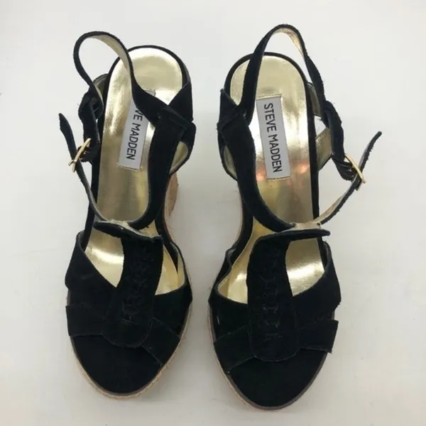 Steve Madden p lemm black platform wedges - Image 2