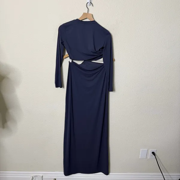 CHAM The Cher Long Sleeve Cut‎ Out Dress Navy Womens Size XS / S - Image 8
