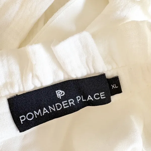Pomander Place Tuckernuck Womens White Morgan Ruffle Tiered Gauze Mini Dress XL - Image 7