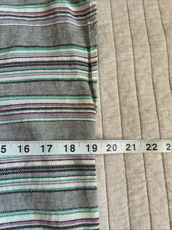 Kavu outdoor V-neck stripe summer hiking Gorpcore top 100% cotton med - Image 9