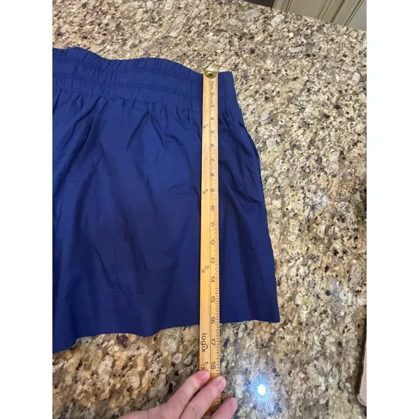 Hill House The Livie Shorts size XL Elasticated Smocked Waistband Pull On Blue - Image 9