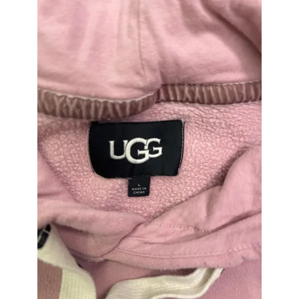 UGG Aderlyn Fleece Lounge Hoodie Dress in Clay Pink Size L - Image 5