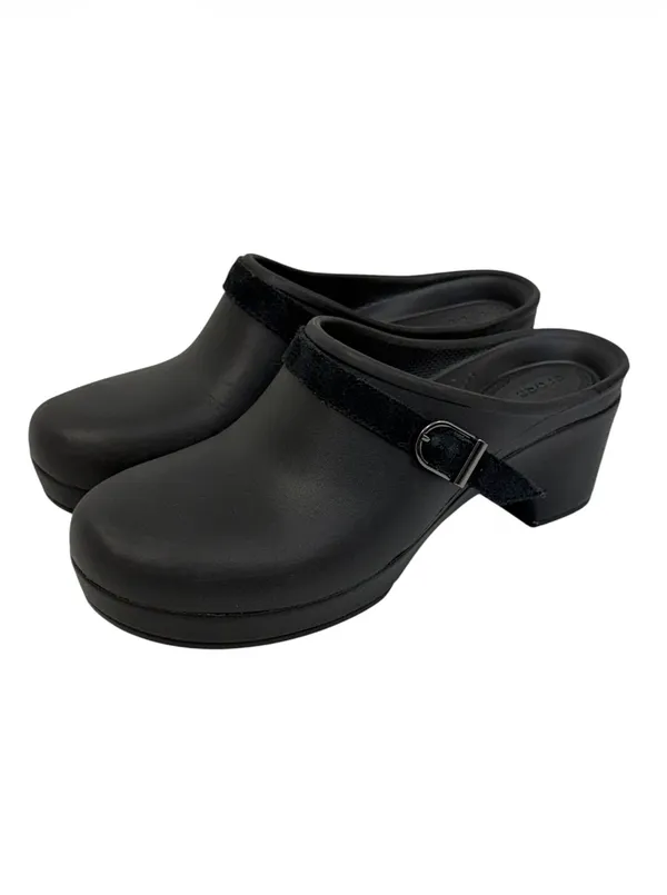 Crocs Sarah Suede Band Clog Black Slip On Mule Womens Size 9 - Image 8