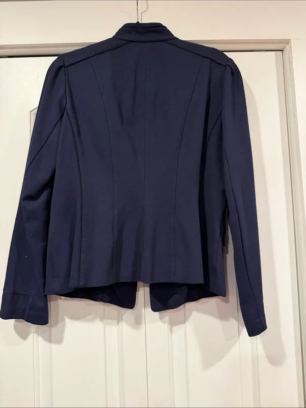 White House Black Market Navy Military-Style Double-Button Blazer‎ est large - Image 5