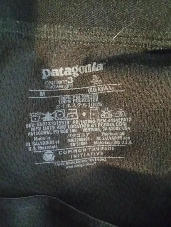 Patagonia Capilene 3 Midweight Baselayer Bottoms Only Black Womens Size M - Image 3
