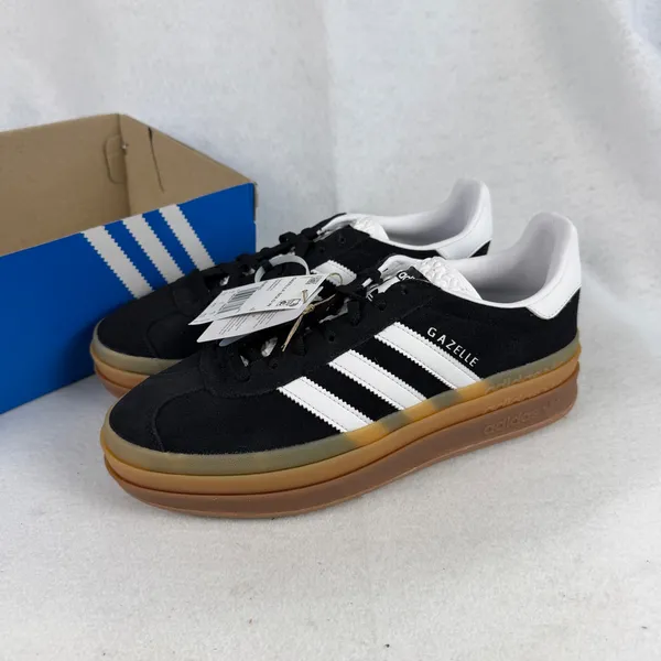 Adidas Gazelle Bold W‎ Platform Sneakers Black White IE0876 Womens US 9.5 UK 8 - Image 2