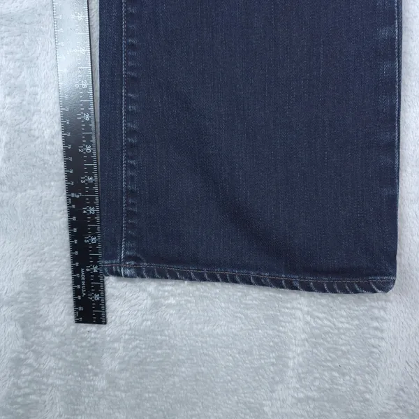 Paige Laurel Canyon Jeans Women 27 Low Rise Bootcut Dark Wash Whiskering Y2K - Image 10
