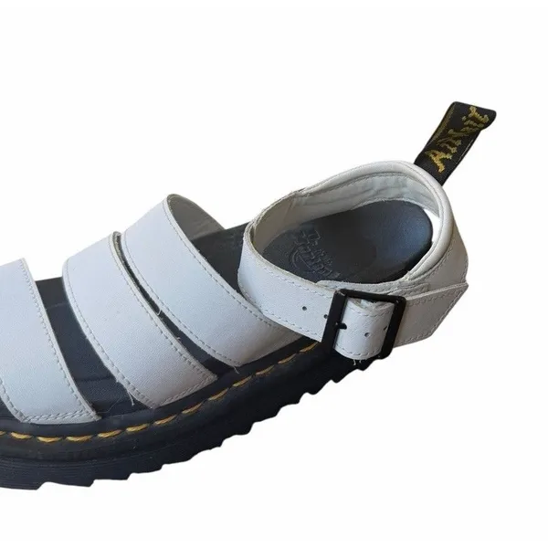 Dr. Martens Blaire Platform Womens White Leather Comfort Sandals EU 38 Chunky - Image 9