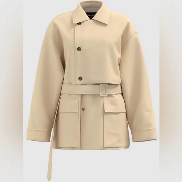 Urban Revivo Women’s Beige Trench Coat Size S - Image 3