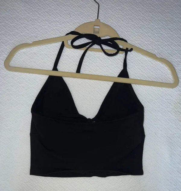 Black Halter Crop Top - Image 3