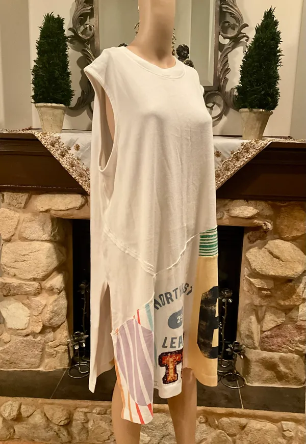 We The Free Tunic Tank / Mini Dress With Patchwork M - Image 7