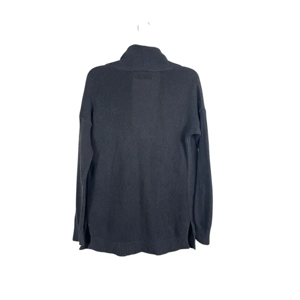 Abercrombie & Fitch Open Front Cardigan Sweater Logo Women’s Gray Shawl Collar S - Image 4