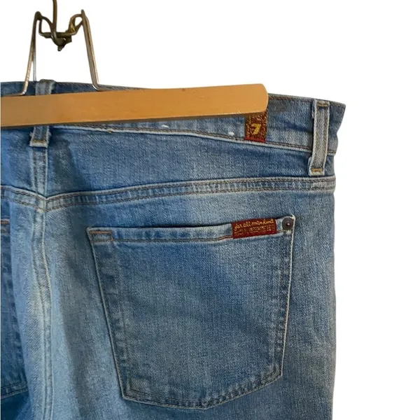 7 For All Mankind Ring-Detail Straight Jeans Riviera statement cropped capris - Image 13