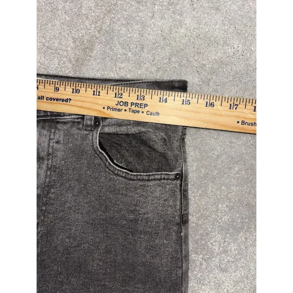 ardene 90s jeans‎ size 09 30x31 high rise gray wash EUC Wide Leg Straight - Image 6