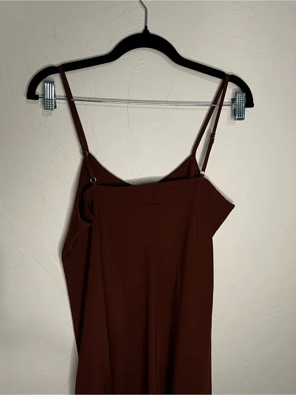 Nanette Lepore Chocolate Brown Slip Sexy Going Out Semi-Sheer Mini Dress - Image 8