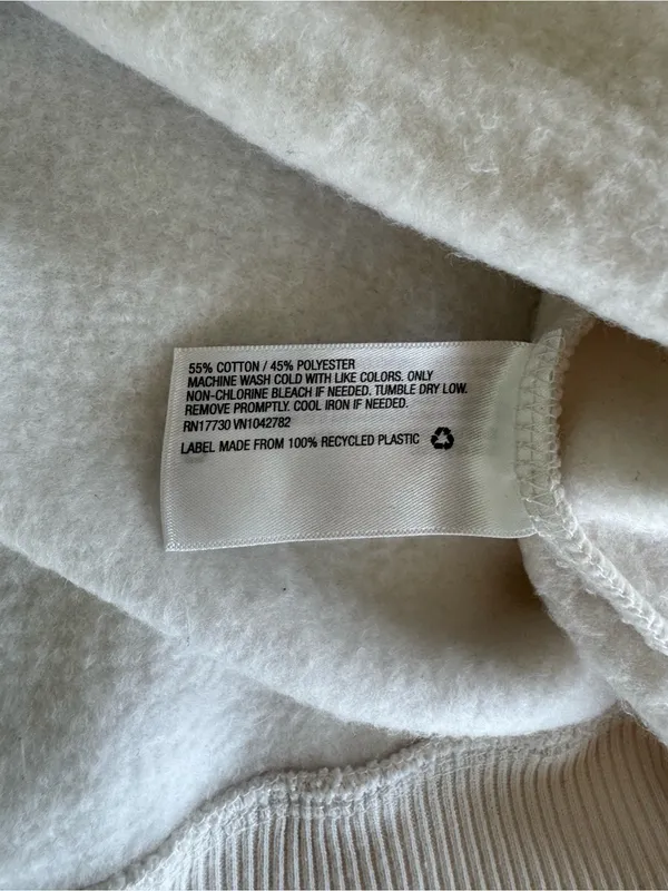 a new day Ivory Cream Pullover Hoodie Sweatshirt Size XL - Image 5