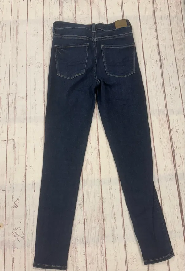 American Eagle Skinny Jeans Next Level Stretch Size 6 R Dark Blue Denim - Image 4