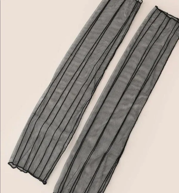 Mesh Fishnet Long Arm Warmer Gloves New - Image 2