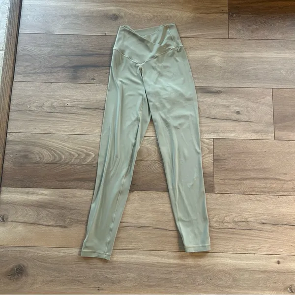 OFFLINE By Aerie Real Me High Waisted Crossover Legging in Sage Green - Image 2