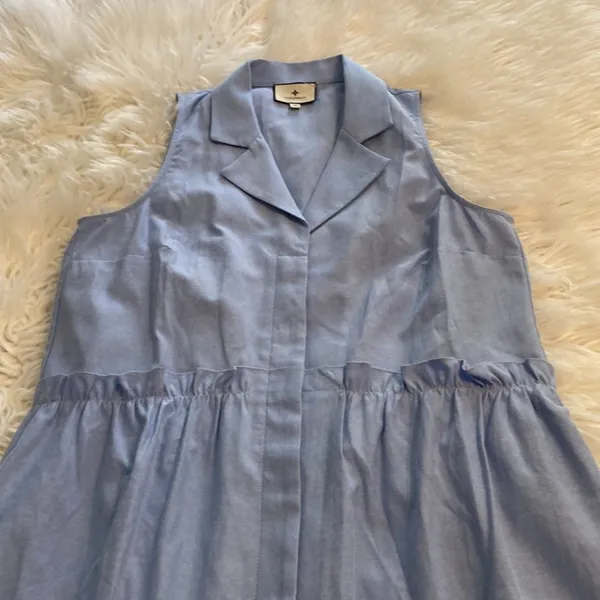TUCKERNUCK Sleeveless Blue Button-Up Dress size M BNWOT - Image 11