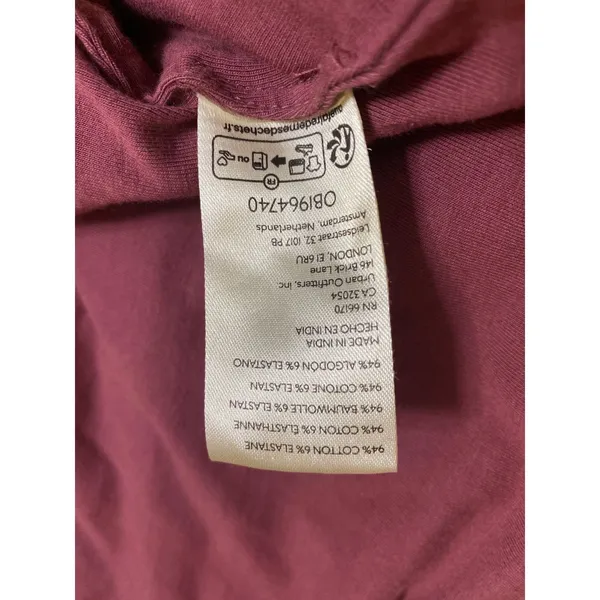 Free People 2 Tone Maroon Sleeveless Cami Camisole Square Neck Crop Tank Top XS - Image 4