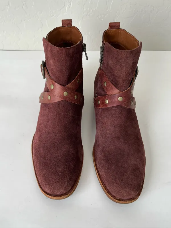 Kork-Ease Kenai Boots leather ankle boots burgundy 6.5 NEW - Image 8