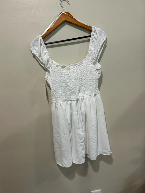 NWT white dress Size L - Image 5
